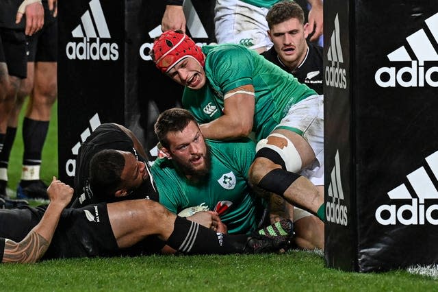 Andrew Porter scored a try in each half as Ireland beat the All Blacks for the first time in New Zealand to level their three-match Test series