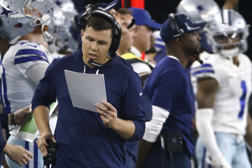 Dallas Cowboys offensive coordinator Kellen Moore