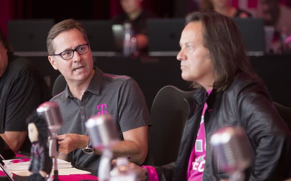 T-Mobile COO Mike Sievert and CEO John Legere