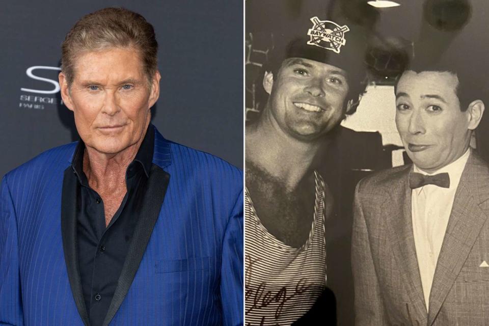 <p>Arnold Jerocki/WireImage; David Hasselhoff Twitter</p> David Hasselhoff and Paul Reubens