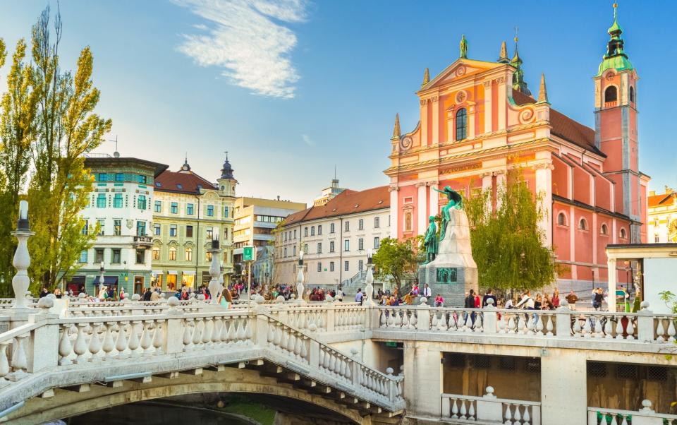 Ljubljana's city center, Slovenia