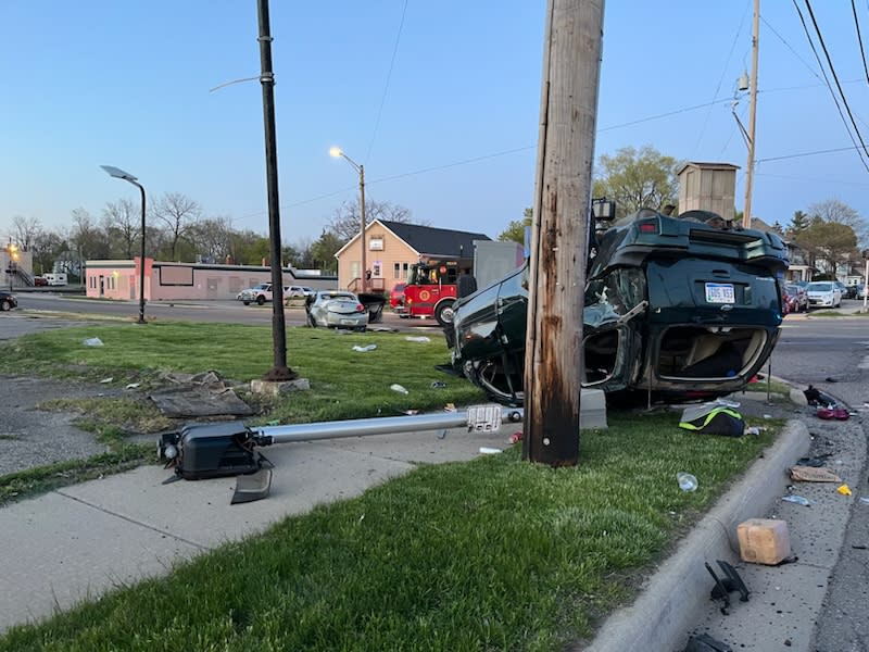 Lansing Fire Department responded to a crash on Hope Ave and Washing Ave (Photo: Lansing Fire Department)