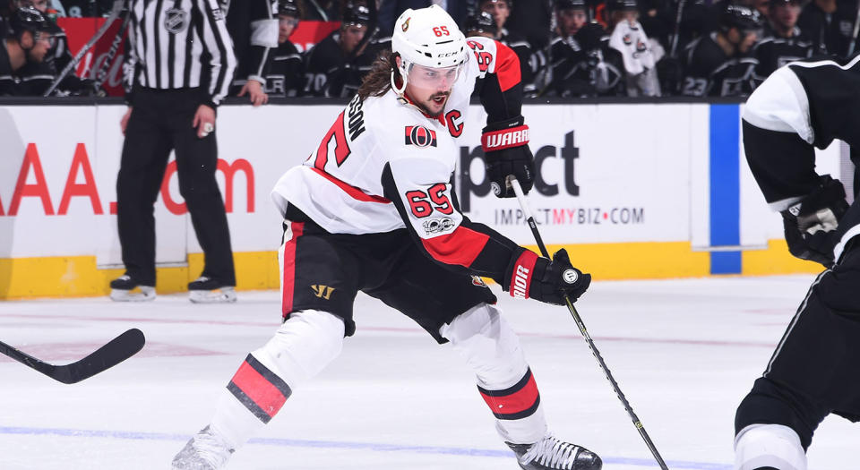 It’s a matter of when, not if, Erik Karlsson moves on from the Senators. (Juan Ocampo/NHLI via Getty Images)