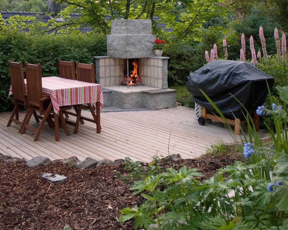 19. Build an outdoor fireplace area