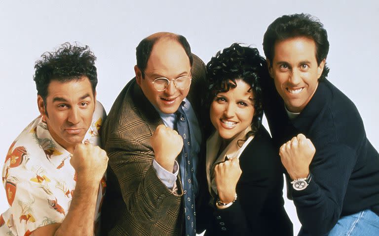 Michael Richards, Jason Alexander, Julia Louis Dreyfus y Jerry Seinfeld, los protagonistas de Seinfeld