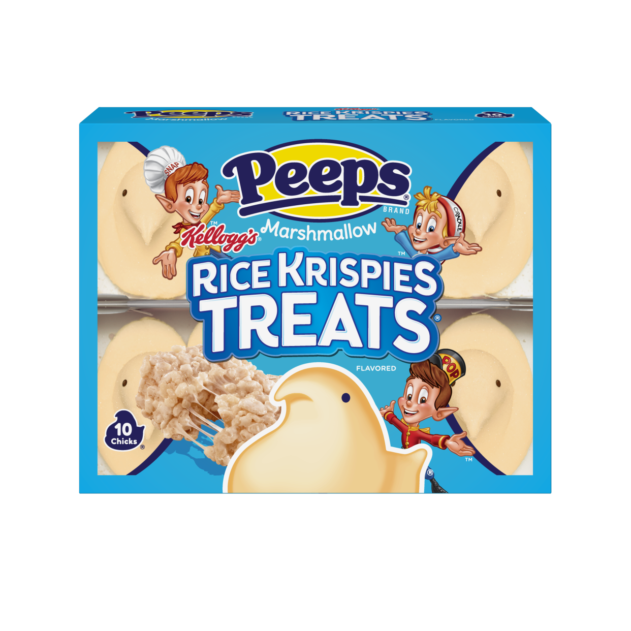 Peeps Rice Krispies Treats Flavored Marshmallow Chicks is one of four new flavors the company launched as part of its Easter 2024 candy lineup.