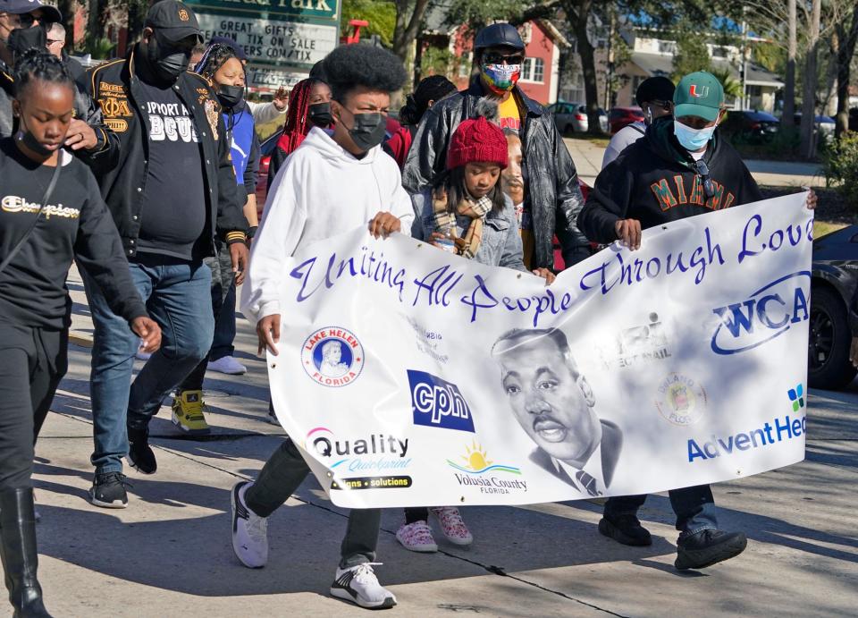 Marchers turned out in force for last year's Martin Luther King Jr. Day march in DeLand.