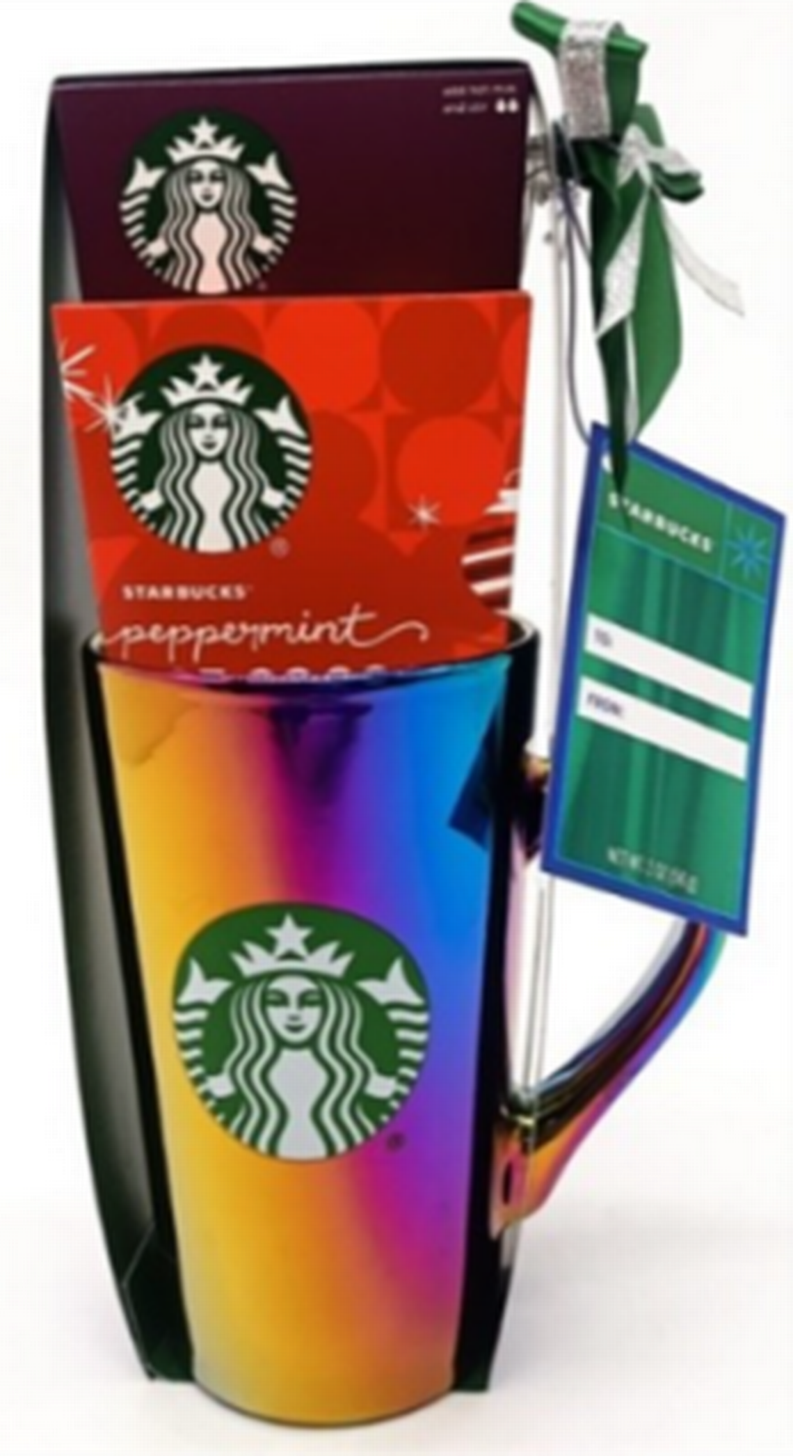 A recalled mug that came with Starbucks Peppermint and Classic Hot Cocoa gift set. U.S. Consumer Product Safety Commission