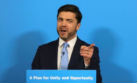 Britain's Work and Pensions Secretary, Stephen Crabb, speaks at a news conference in London, Britain June 29, 2016. REUTERS/Paul Hackett