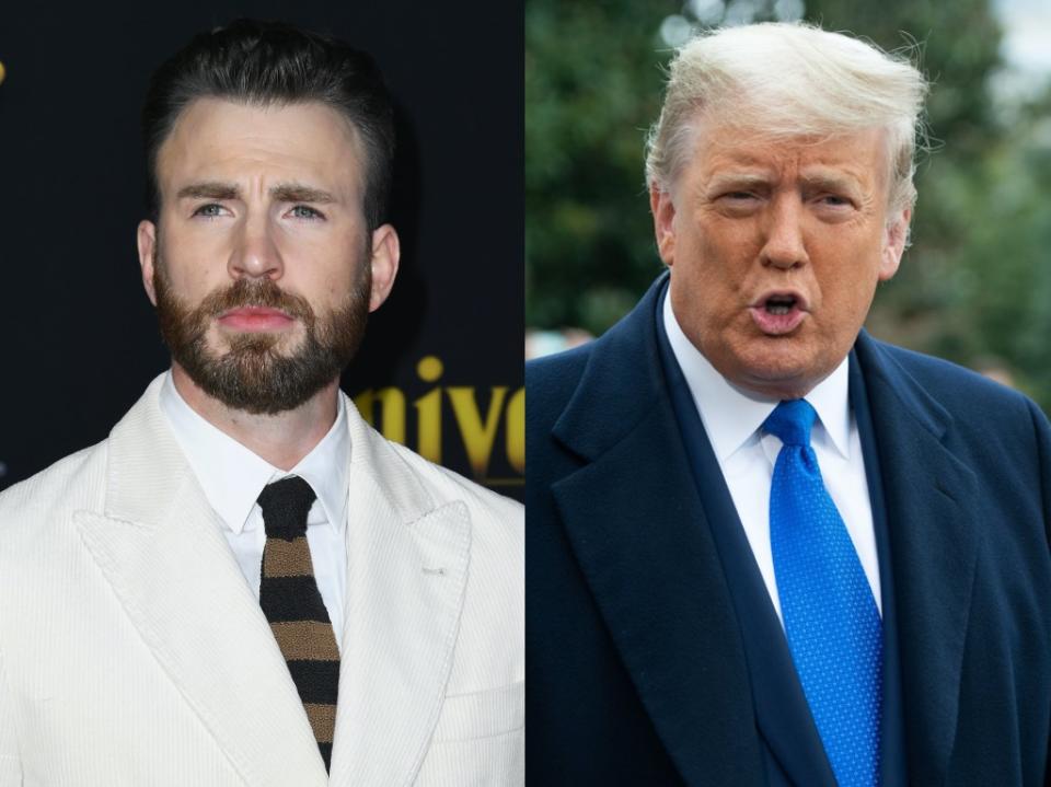 Chris Evans, Donald Trump (Getty Images)