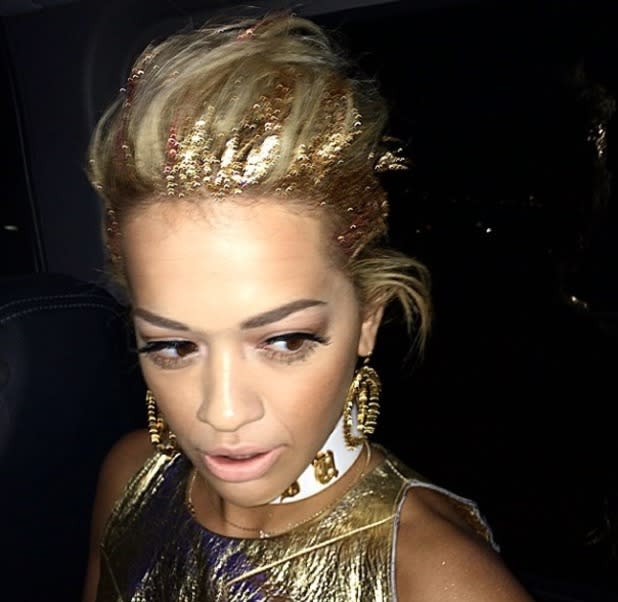 Rita Ora’s head-turning gold hair showed us that we could all get away with the magical look for a night out. 