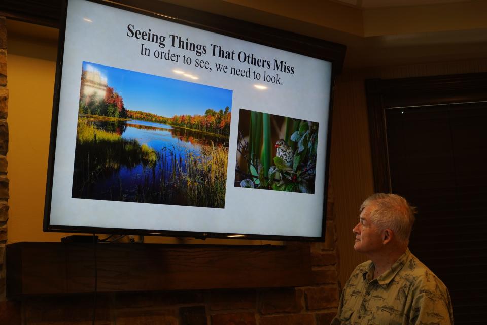 Bob Haase of Eldorado gives a slideshow of his nature photography at Primrose Retirement Community in Appleton.