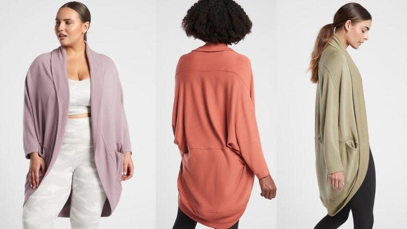 Cool down or warm up post-class with Athleta's coziest cardi.