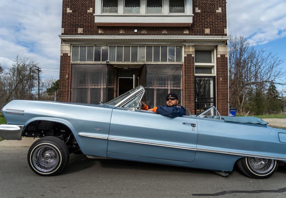 A car with a front-to-back incline similar to the 'Carolina Squat' modification that was made illegal in Lafayette Parish Tuesday.