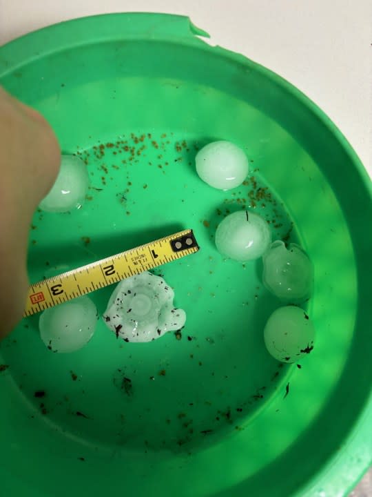 Hail photo from severe storms in Shoal Creek | KXAN viewer photo