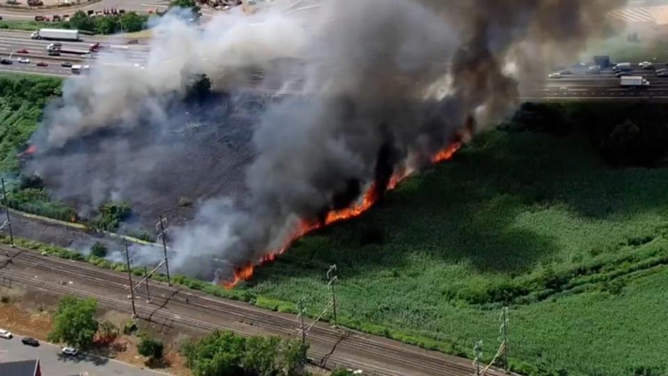 <div>The fire, which was put out by 5 p.m., had slowed traffic and New Jersey Transit reported that it had impacted Amtrak overhead wire repairs.</div>