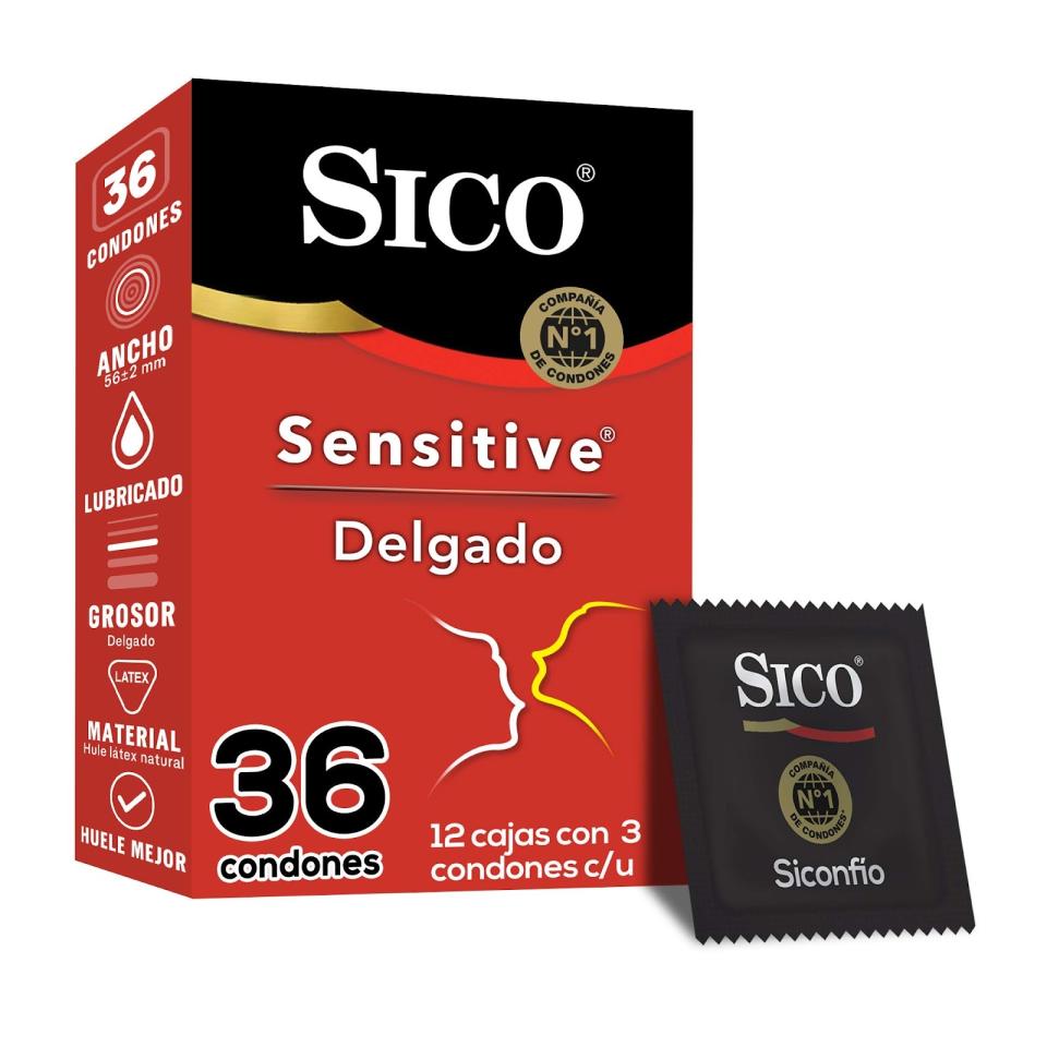 Sico Sensitive Condones de látex natural 
