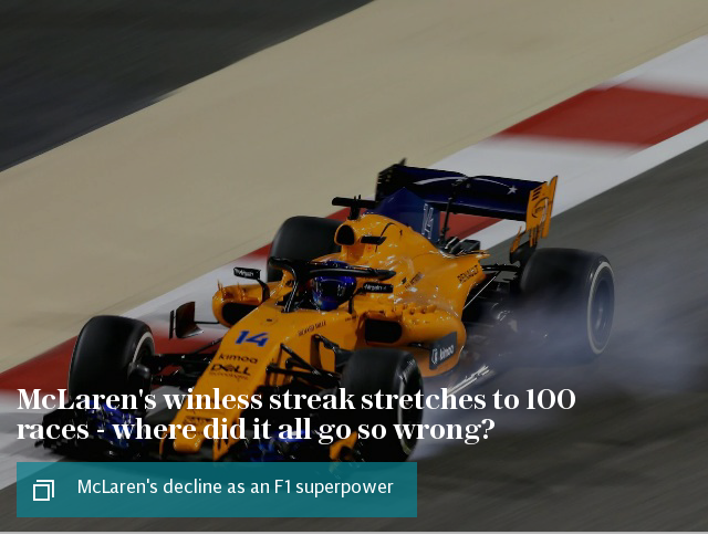 McLaren 100 winless races
