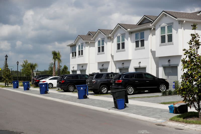 FILE PHOTO: Townhomes are pictured in a Florida neighborhood