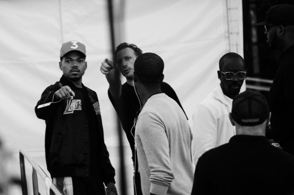 Chance the Rapper at Kanye West’s "Mary" performance at the Miami Marine Stadium