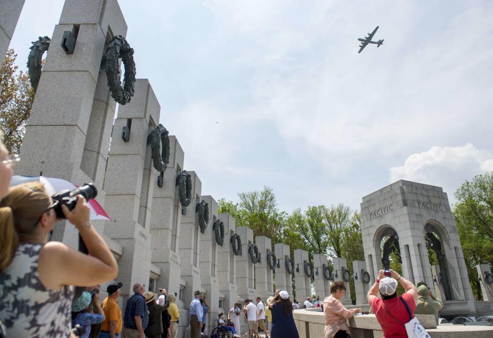 At the World War II Memorial in 2015.