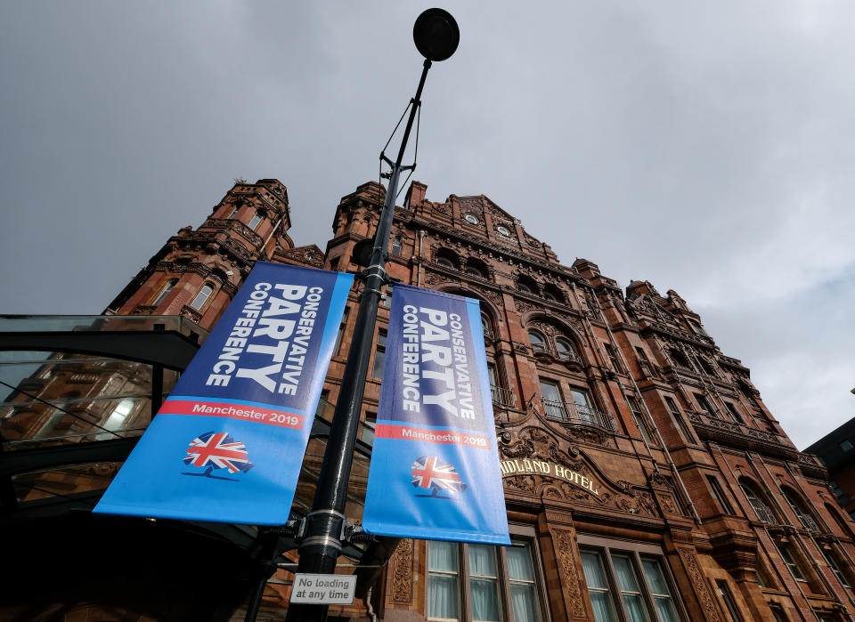 MANCHESTER, ENGLAND - SEPTEMBER 28: A general view of the Manchester Central Convention Complex ahead of the Conservative Party Conference on September 28, 2019 in Manchester, England. Despite Parliament voting against a government motion to award a recess the Conservative Party Conference is still going ahead. Parliament will continue with its business for the duration. (Photo by Ian Forsyth/Getty Images)