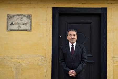 Japanese writer Haruki Murakami, laureate of Hans Christian Andersen Literature Award 2016, is seen outside H. C. Andersen's house in Odense, Denmark October 30, 2016. Scanpix Denmark/Henning Bagger/via REUTERS/Files