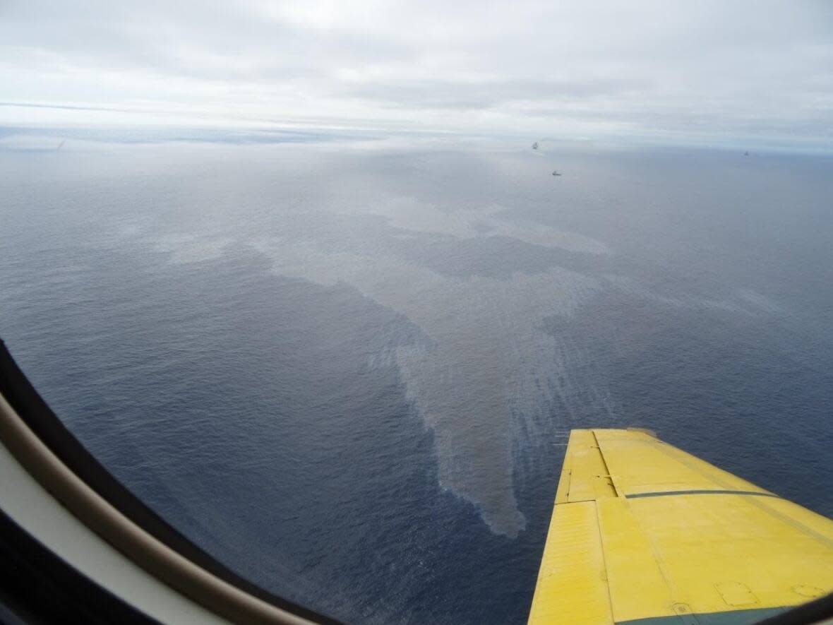 Hibernia has been charged by the C-NLOPB in connection with an oil spill in July 2019. (Canada-Newfoundland & Labrador Offshore Petroleum Board - image credit)