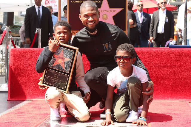 <p>David Buchan/Variety/Penske Media via Getty Images</p> Usher with his sons