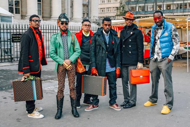 Travis seen arriving at the Louis Vuitton HQ in Paris with the