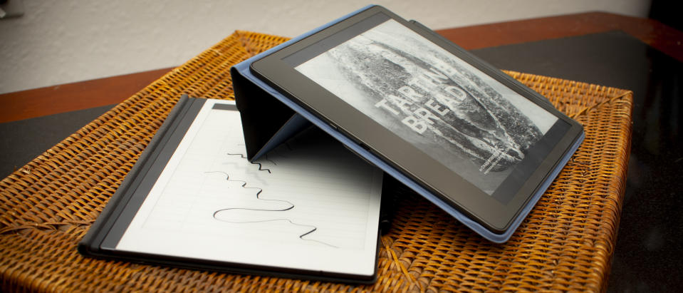 Kindle Scribe and reMarkable 2 e ink writing tablets