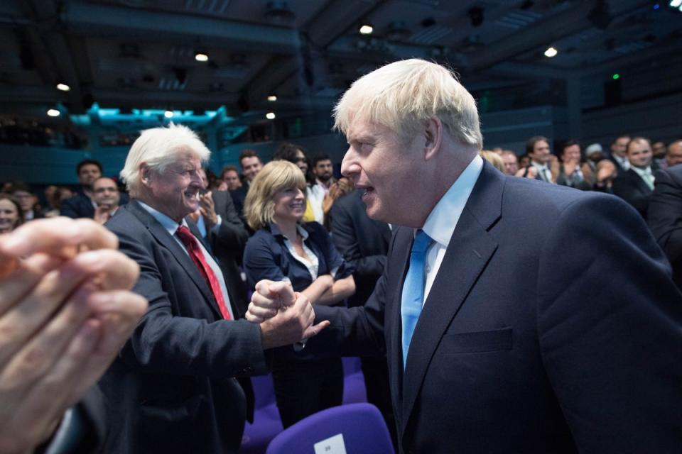 Boris Johnson has put his father forward for an award (AFP/Getty)