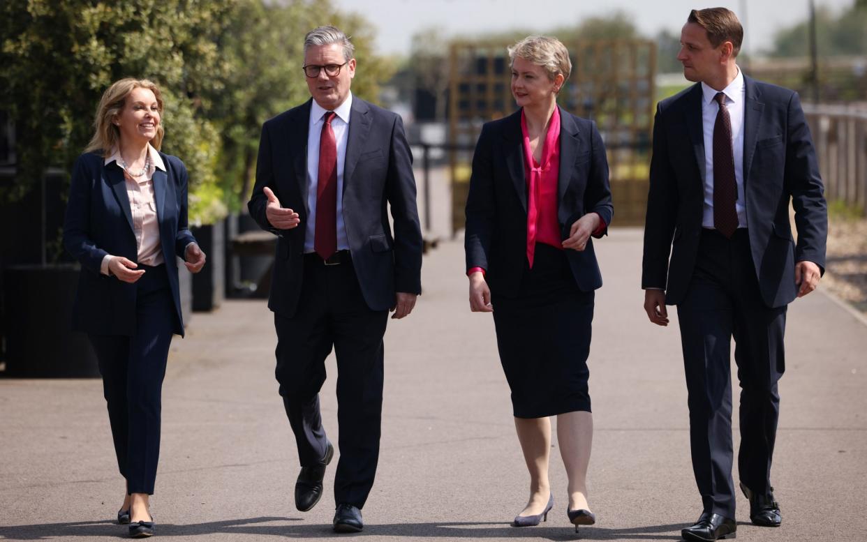 Natalie Elphicke, Sir Keir Starmer, Yvette Cooper and Mike Tapp announced Labour's plans to stop small boat crossings earlier this year