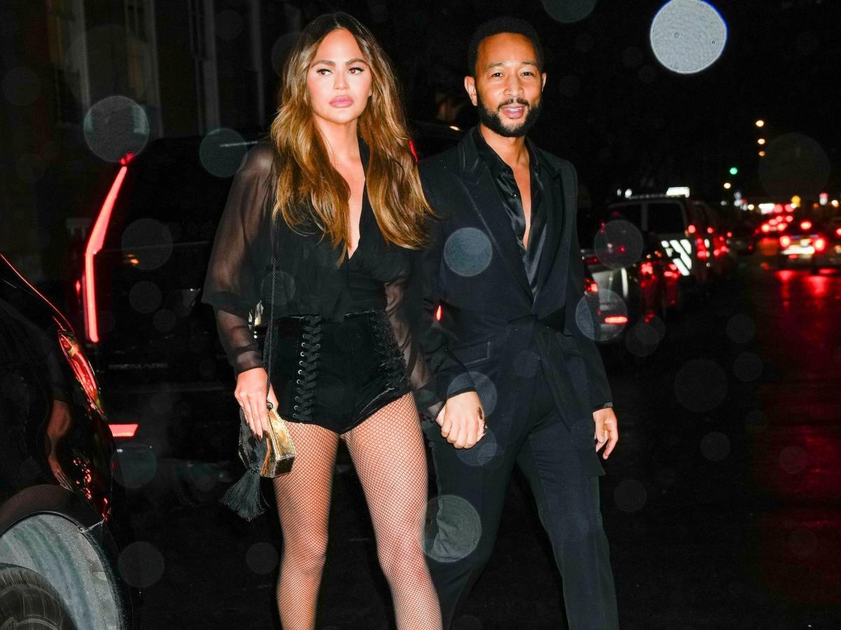 Chrissy Teigen can't stop wearing the 'no pants' trend in New York City  during the winter