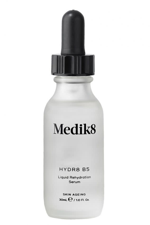 <p>This lightweight gel-serum is packed with hyaluronic acid and vitamin B5, so it not only provides an instant boost to your skin's hydration levels, but it also improves your moisture-retention levels over time. One of the best hyaluronic acid serums out there, hence the higher price point.</p><p><a class="link " href="https://www.facethefuture.co.uk/shop/543-medik8-b5-serum-hyaluronic-acid.html" rel="nofollow noopener" target="_blank" data-ylk="slk:Buy now;elm:context_link;itc:0;sec:content-canvas">Buy now</a> Medik8.com, £32</p>