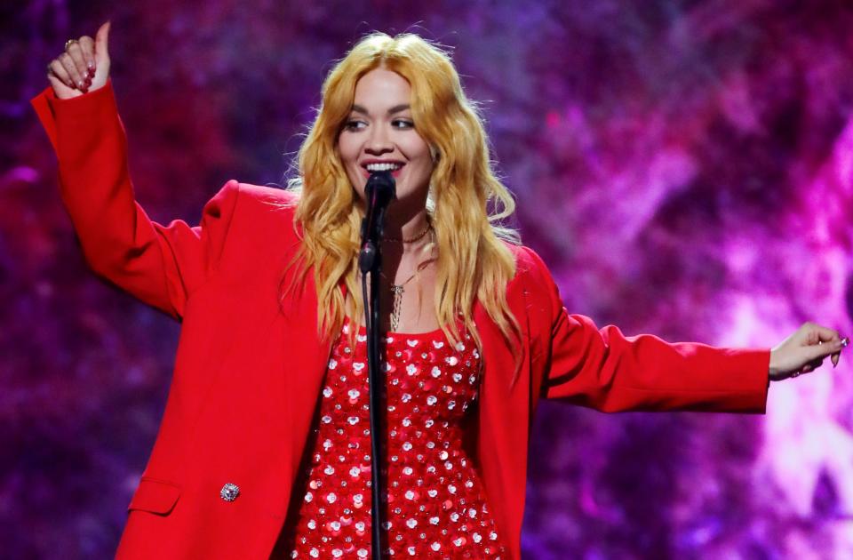 Editorial use only
Mandatory Credit: Photo by Matt Frost/ITV/Shutterstock (11757931fs)
Rita Ora
'Dancing On Ice' TV show, Series 13, Episode 5, Hertfordshire, UK - 14 Feb 2021