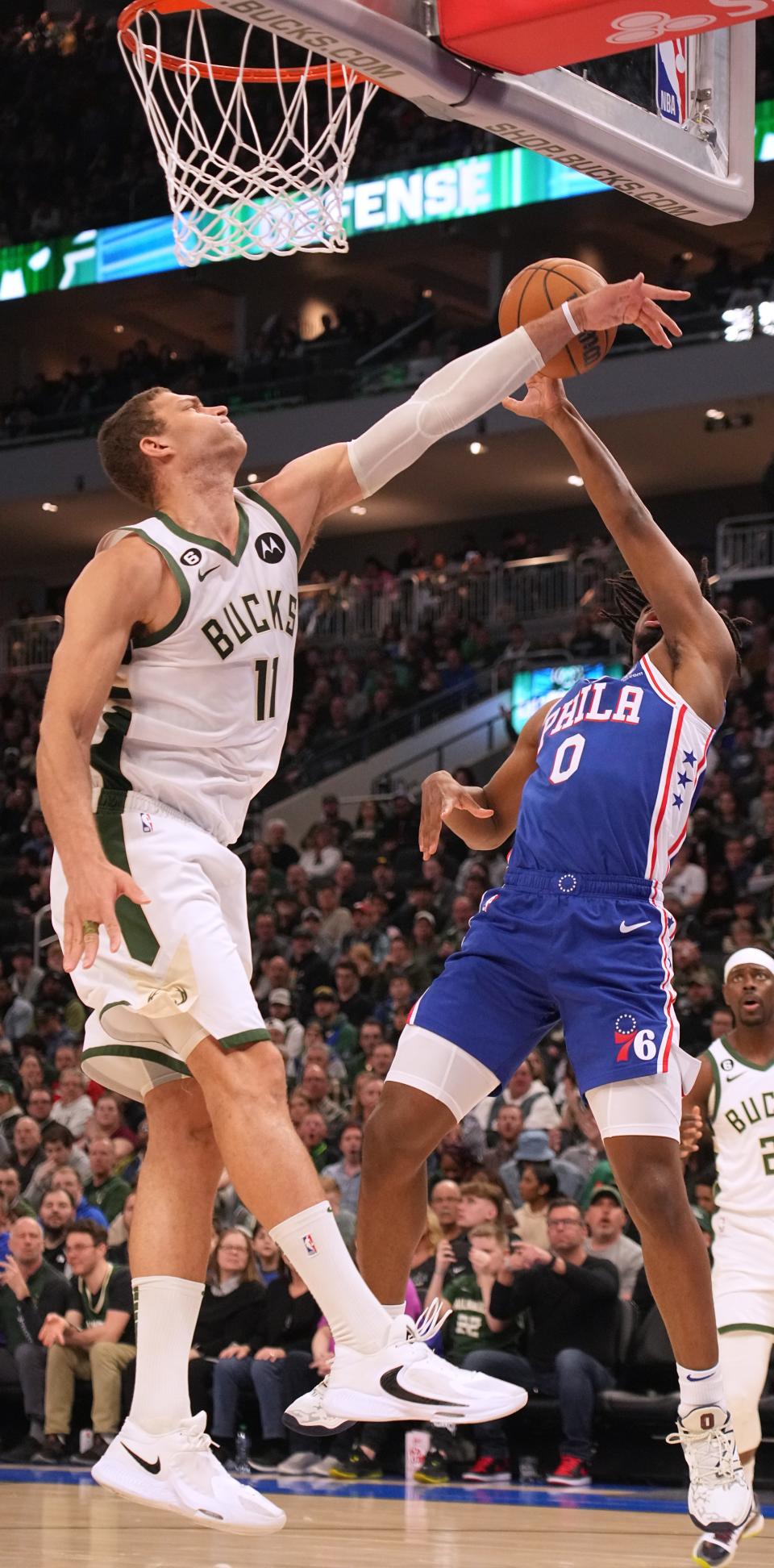 Brook Lopez, who set a career high in blocks per game, is a finalist for Defensive Player of the Year.