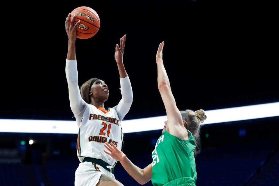 Frederick Douglass forward Ayanna-Sarai Darrington (21) is the 11th Region Player of the Year, according to a vote of coaches.