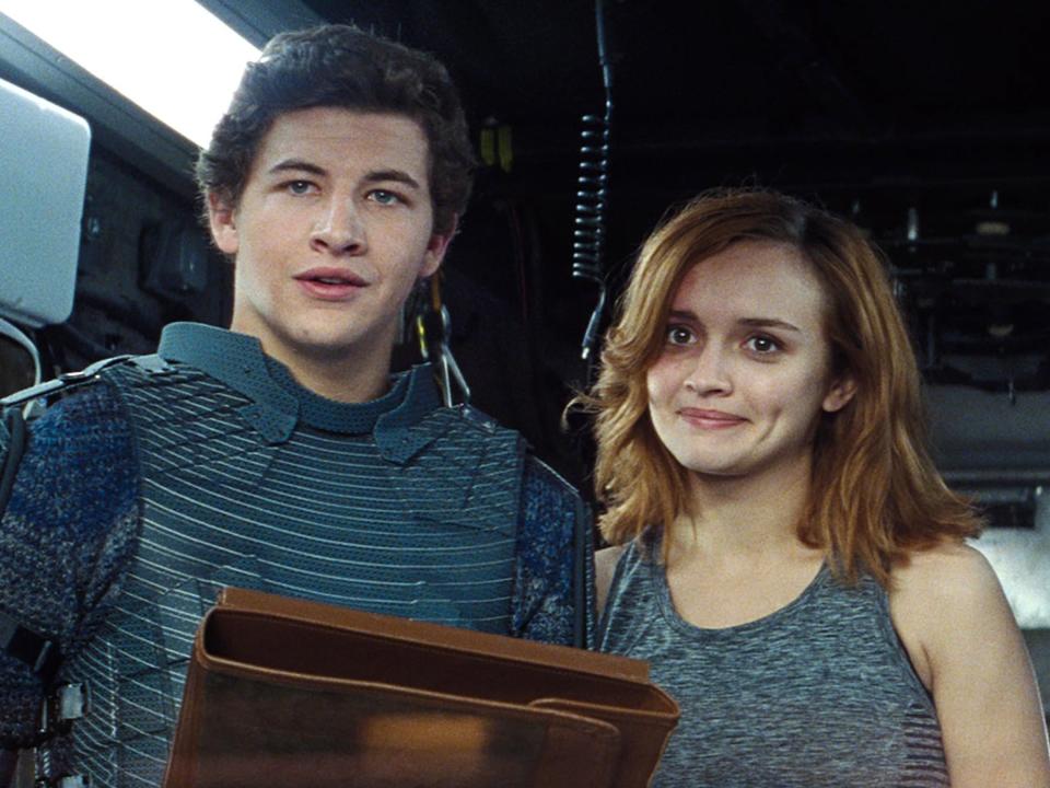 Tye Sheridan and Olivia Cooke in "Ready Player One."