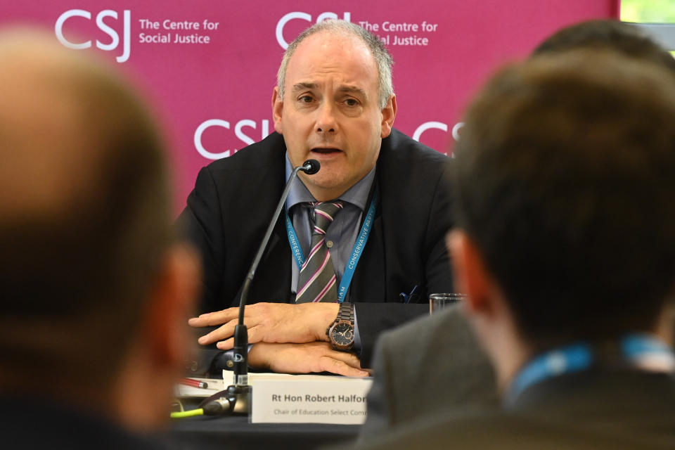 Robert Halfon MP speaking at a fringe event at the Conservative Party Conference in Manchester. Picture date: Tuesday October 5, 2021. Photo credit should read: Matt Crossick/Empics