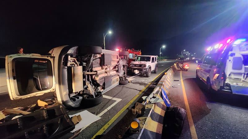 車禍事故現場。（圖／翻攝畫面）