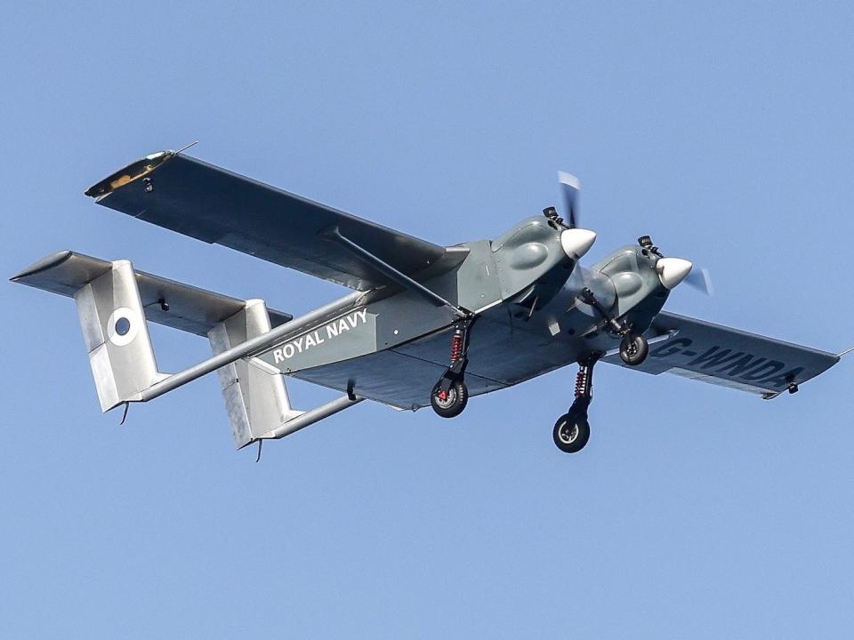 British navy Prince of Wales aircraft carrier drone