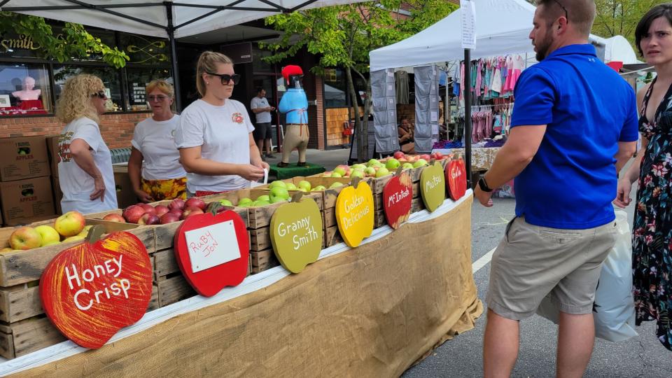 Scenes from the opening day of the N.C. Apple Festival in downtown Hendersonville.