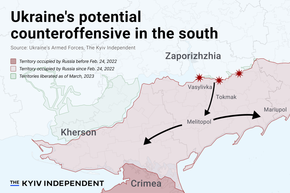 The heavily fortified Russian-occupied city of Melitopol is a vital point for Ukraine. Controlling it could help break Russia's supply line from occupied Crimea to the east, while the city could be used as an outpost to launch a broader counteroffensive on the east bank of the Dnipro River. (Lisa Kukharska)