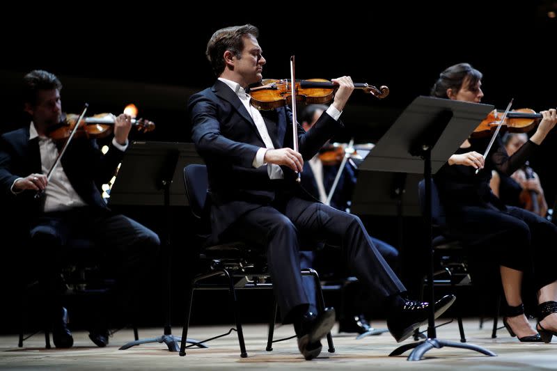 Rehearsal for a concert without audience at the Philharmonie de Paris