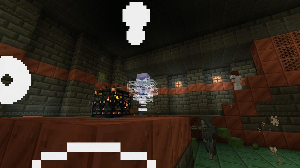 Image of Minecraft 1.21's The Breeze mob in Trial Chambers.