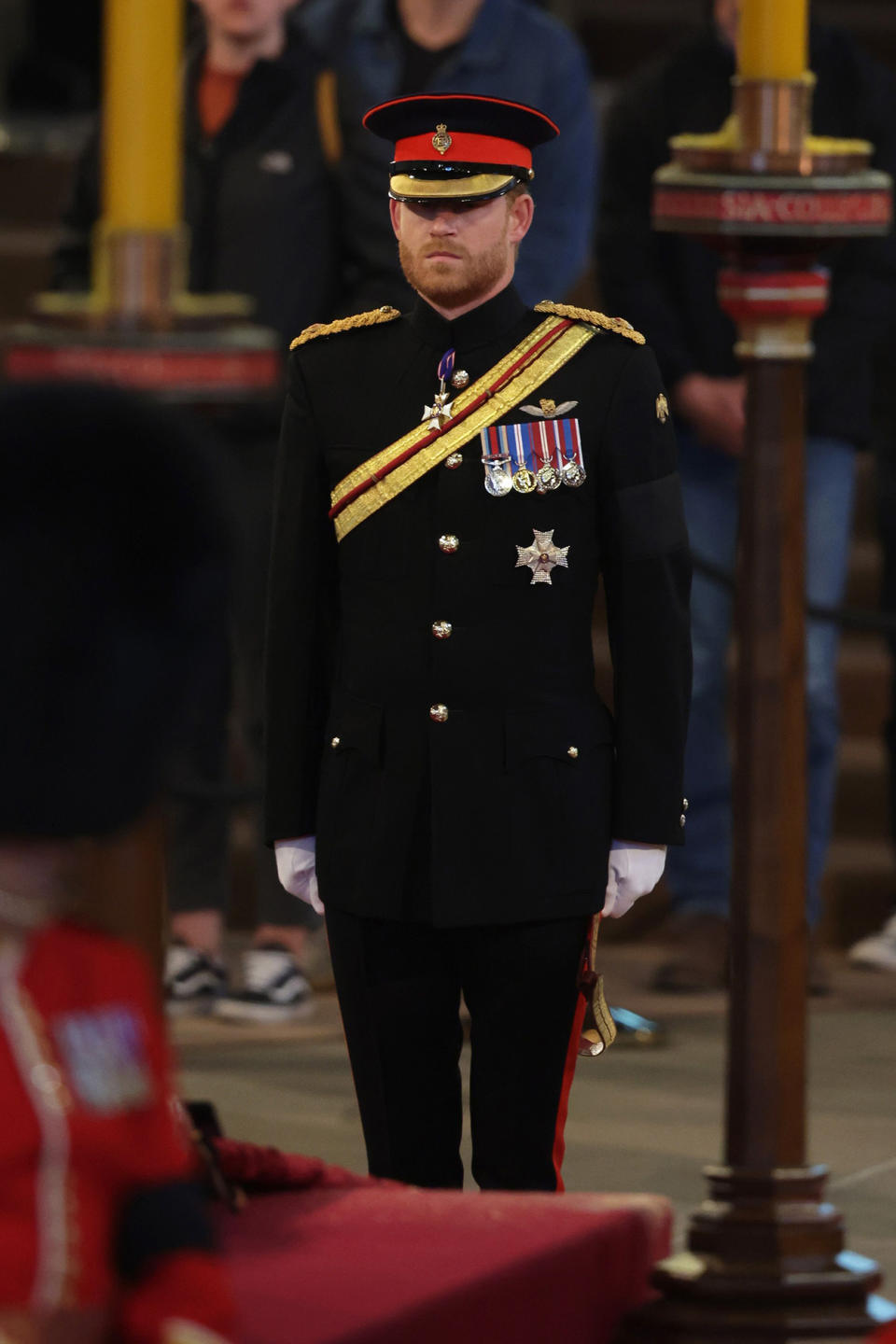 Prince Harry at Queen's vigil