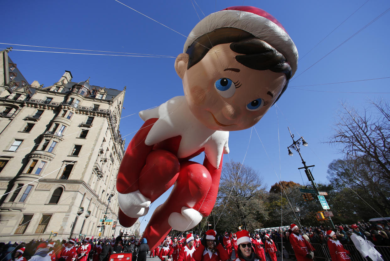 Elf on the Shelf (featured at a 2018 Macy's Thanksgiving Day Parade) is a popular holiday trend. But is it worth doing? (Photo: Gary Hershorn/Getty Images)