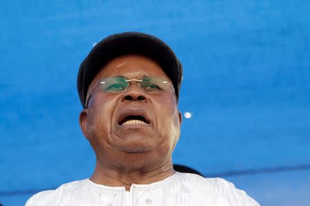 Congolese opposition leader Etienne Tshisekedi addresses a political rally in the Democratic Republic of Congo's capital Kinshasa, July 31, 2016. REUTERS/Kenny Katombe/File Photo