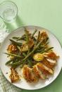 <p>This gluten-free dish is full of tasty and good-for-you ingredients, like green beans and artichoke hearts roasted with Parmesan and thyme. </p><p><em><a href="https://www.womansday.com/food-recipes/a32303951/lemon-thyme-chicken-recipe/" rel="nofollow noopener" target="_blank" data-ylk="slk:Get the Lemon-Thyme Chicken recipe.;elm:context_link;itc:0;sec:content-canvas" class="link ">Get the Lemon-Thyme Chicken recipe.</a></em></p>